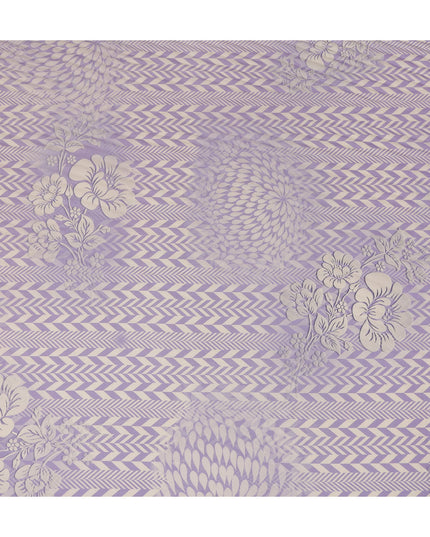 Lavender Herringbone Viscose Crepe Fabric