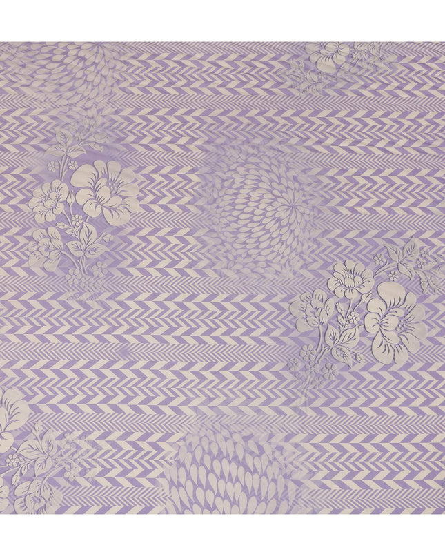 Lavender Herringbone Viscose Crepe Fabric