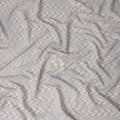 Silver Grey Herringbone Viscose Crepe Fabric