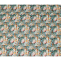 Teal Green Floral Viscose Crepe Fabric