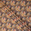 Beige and Multicolor Abstract Floral Printed Viscose Crepe Fabric, 110 Cms Width, Made in India-D26224