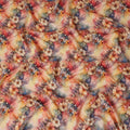 Multicolor Abstract Viscose Crepe Fabric UAE