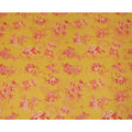Mustard and Pink Floral Printed Viscose Crepe Fabric, 110 Cms Width, Made in India-D26221