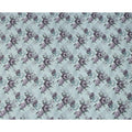 Mint Blue Grey Vintage Floral Bouquet Print Viscose Georgette Fabric Soft Lightweight Flowing Elegant Botanical Dressmaking Sewing Material 110 Cms Width Made in India-D28251