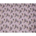 Lavender Floral Printed Viscose Crepe Fabric, 110 Cms Width, Made in India-D26217