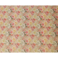 Beige Peach Floral Printed Viscose Jacquard Metallic Fabric, 110 Cms Width, Made in India-D26210