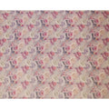 Lilac Pink Floral Printed Viscose Jacquard Metallic Fabric, 110 Cms Width, Made in India-D26209