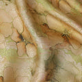 Beige Peach Floral Digital Print Viscose Modal Satin Fabric 110 Cms Width India-D27727