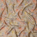 Beige Pastel Multicolor Floral Printed Viscose Fabric, 110 Cms Width, Made in India-D26361