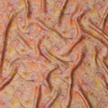 Peach Multicolor Floral Printed Viscose Fabric, 110 Cms Width, Made in India-D26356
