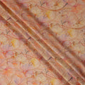 Peach Multicolor Floral Printed Viscose Fabric, 110 Cms Width, Made in India-D26356