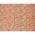 Peach Multicolor Floral Printed Synthetic Satin Fabric, 110 Cms Width, Made in India-D26242