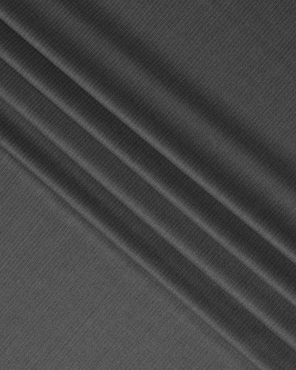 Grey Pinstripe Premium Super 130’s English All Wool Suiting Fabric, 150 cm Width, 3.50 Mtrs Cut, Made in UK-D26757
