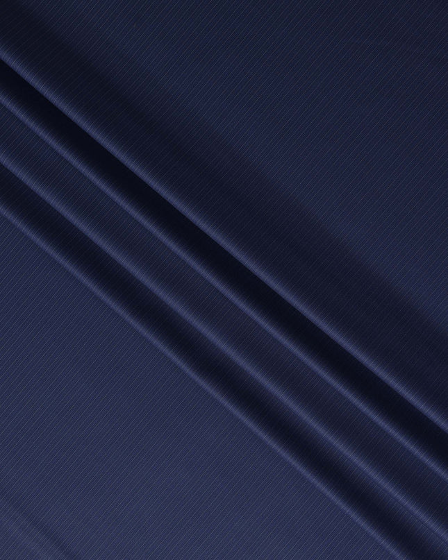 Pinstripe Navy Wool Cashmere Blend Suiting Piece 150cm | Reg