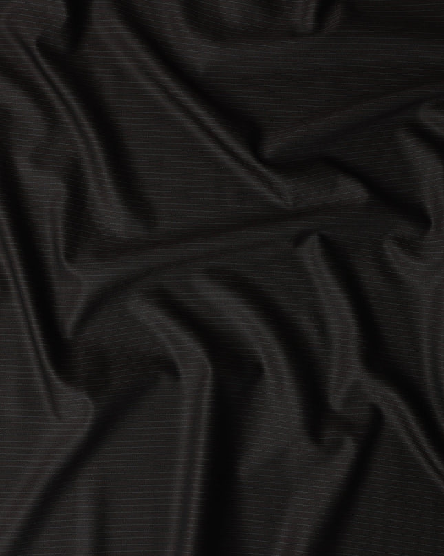 Pinstripe brown Wool Cashmere Blend Suiting Piece 150cm | Re