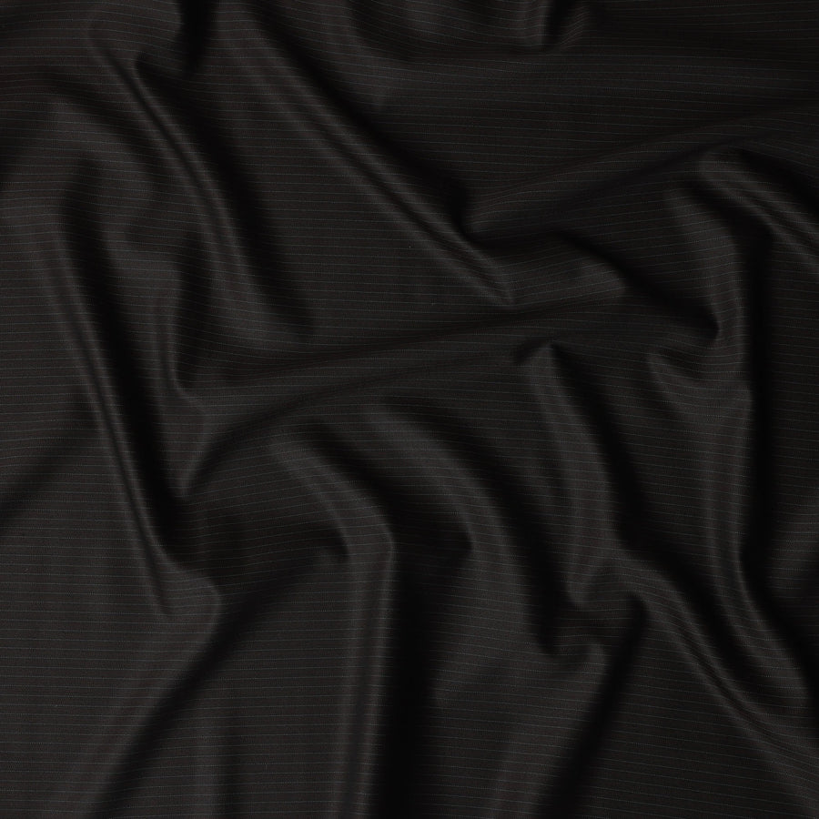 Pinstripe brown Wool Cashmere Blend Suiting Piece 150cm | Re