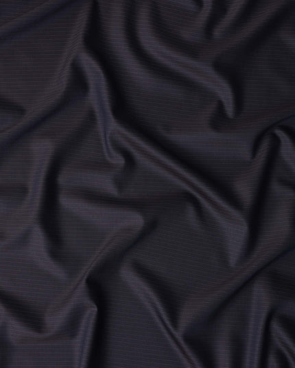 Pinstripe blue Wool Cashmere Blend Suiting Piece 150cm | Re