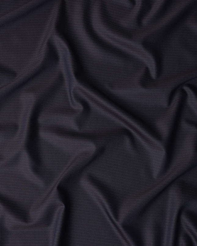 Pinstripe blue Wool Cashmere Blend Suiting Piece 150cm | Re