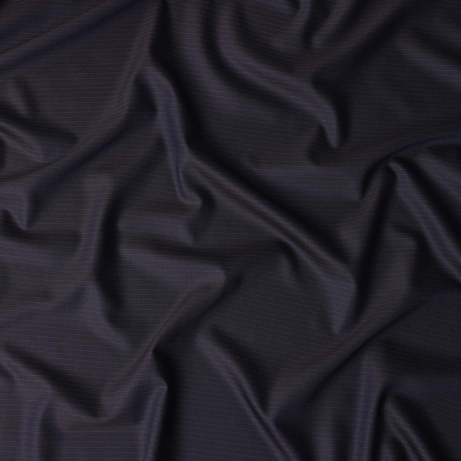 Pinstripe blue Wool Cashmere Blend Suiting Piece 150cm | Re
