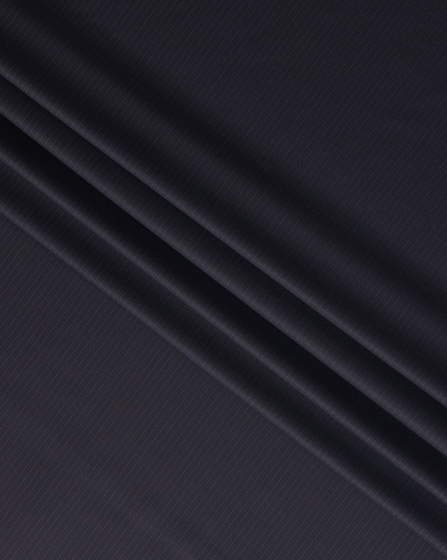 Pinstripe blue Wool Cashmere Blend Suiting Piece 150cm | Re