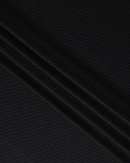 Pinstripe Black Wool Cashmere Blend Suiting Piece 150cm | Re