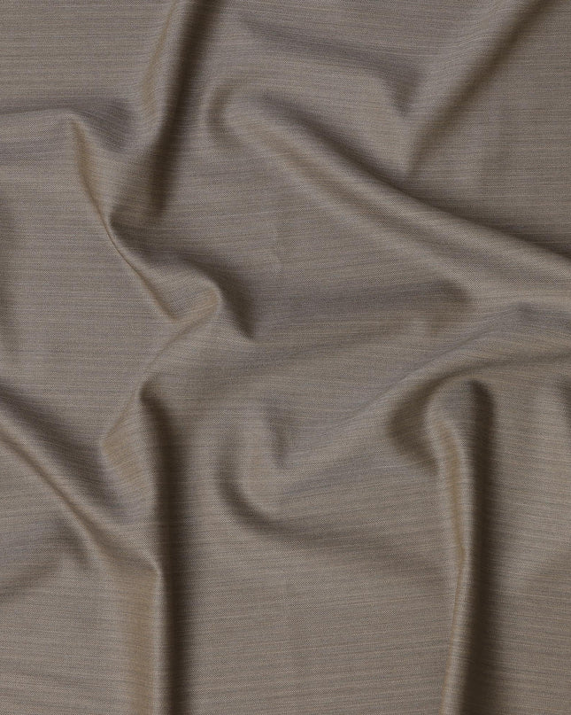Taupe Premium Super 180’s English All Wool Suiting Fabric, Width 150 Cms, 3.50 Mtrs, Made in United Kingdom-D26555