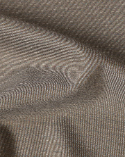 Taupe Premium Super 180’s English All Wool Suiting Fabric, Width 150 Cms, 3.50 Mtrs, Made in United Kingdom-D26555