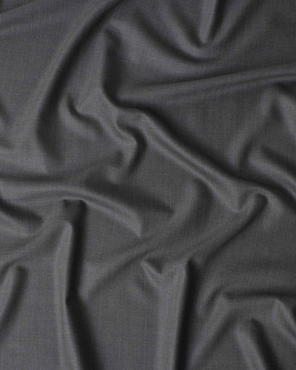 Charcoal Grey Wool Cashmere Blend Suiting Piece 150cm | Rega