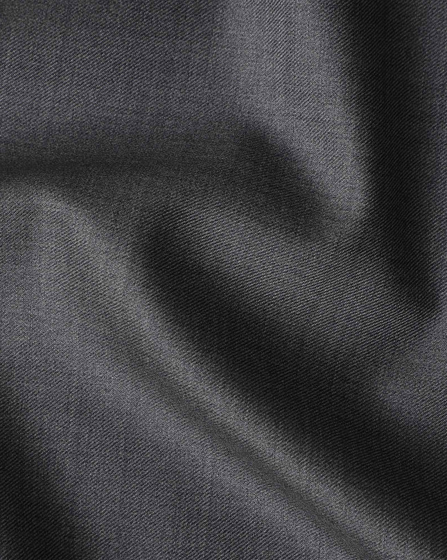 Charcoal Grey Wool Cashmere Blend Suiting Piece 150cm | Rega