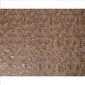 Mocha Brown Floral Patterned Silk Chiffon Fabric with Metallic Lurex, 110 Cms Width, Made in South Korea-D26354