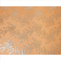 Peach Gold Floral Patterned Silk Chiffon Fabric with Metallic Lurex, 110 Cms Width, Made in South Korea-D26349