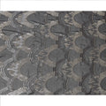Black Geometric Patterned Silk Chiffon Fabric with Metallic Lurex, 140 Cms Width, Made in South Korea-D26346