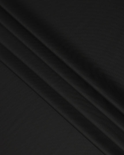 Jet Black Premium Super 130’s Italian All Wool Suiting Fabric by CARLO BARBERA, Width 150 Cms, 3.50 Mtrs, Made in Italy-D26540