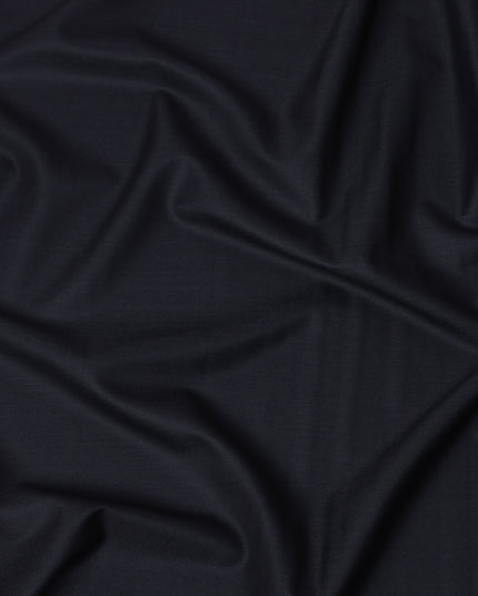 Dark Navy Premium Super 130’s Italian All Wool Suiting Fabric by CARLO BARBERA, Width 150 Cms, 3.50 Mtrs, Made in Italy-D26536