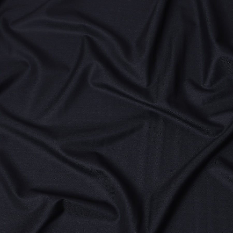 Dark Navy Premium Super 130’s Italian All Wool Suiting Fabric by CARLO BARBERA, Width 150 Cms, 3.50 Mtrs, Made in Italy-D26536