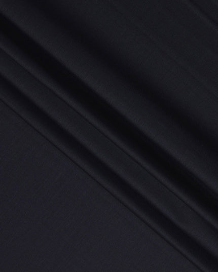 Dark Navy Premium Super 130’s Italian All Wool Suiting Fabric by CARLO BARBERA, Width 150 Cms, 3.50 Mtrs, Made in Italy-D26536