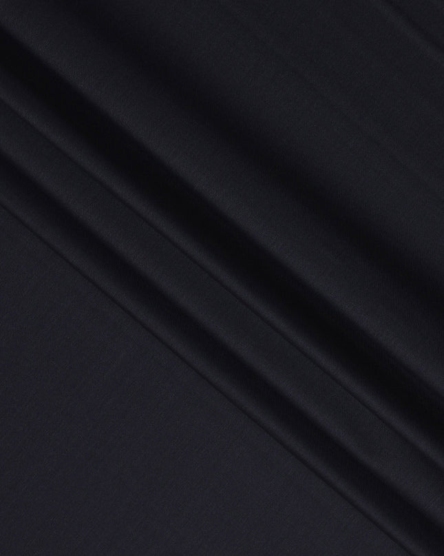 Dark Navy Premium Super 130’s Italian All Wool Suiting Fabric by CARLO BARBERA, Width 150 Cms, 3.50 Mtrs, Made in Italy-D26536