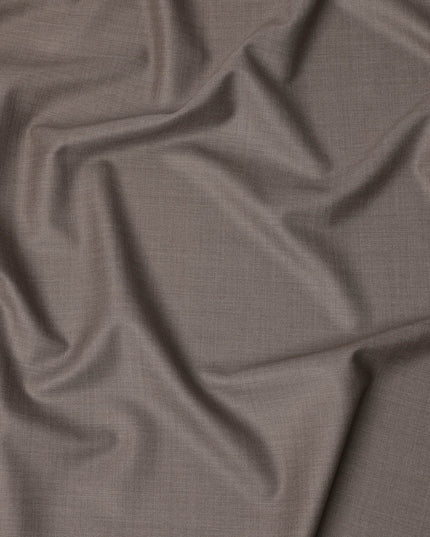 Mocha Taupe Premium Super 130’s Italian All Wool Suiting Fabric by CARLO BARBERA, Width 150 Cms, 3.50 Mtrs, Made in Italy-D26542