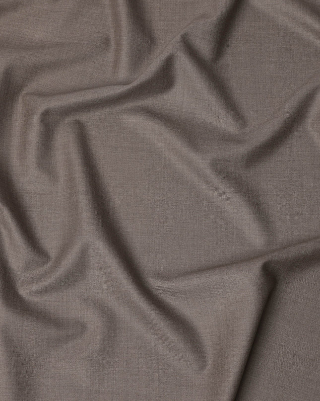Mocha Taupe Premium Super 130’s Italian All Wool Suiting Fabric by CARLO BARBERA, Width 150 Cms, 3.50 Mtrs, Made in Italy-D26542