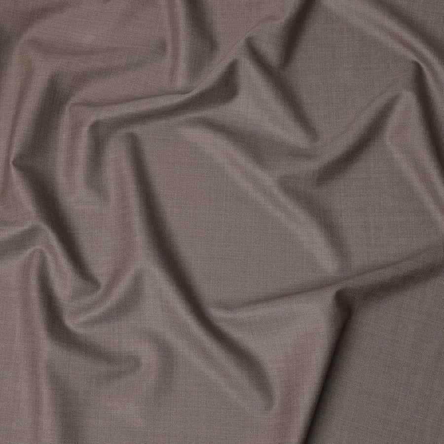 Mocha Taupe Premium Super 130’s Italian All Wool Suiting Fabric by CARLO BARBERA, Width 150 Cms, 3.50 Mtrs, Made in Italy-D26542