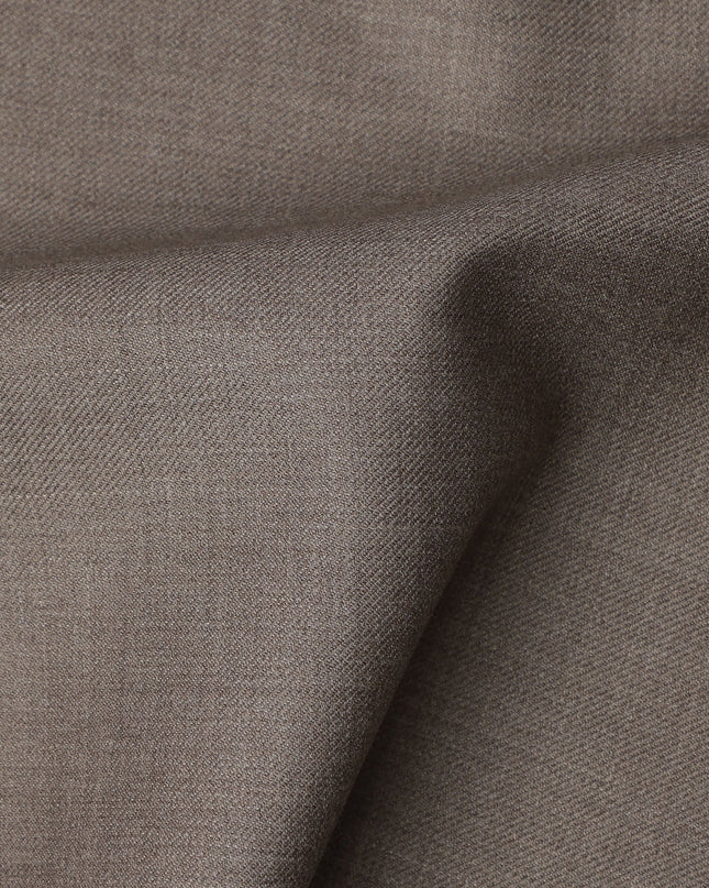 Mocha Taupe Premium Super 130’s Italian All Wool Suiting Fabric by CARLO BARBERA, Width 150 Cms, 3.50 Mtrs, Made in Italy-D26542