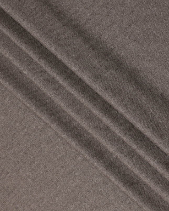 Mocha Taupe Premium Super 130’s Italian All Wool Suiting Fabric by CARLO BARBERA, Width 150 Cms, 3.50 Mtrs, Made in Italy-D26542