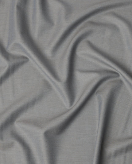 Silver Grey Premium Super 130’s Italian All Wool Suiting Fabric by CARLO BARBERA, Width 150 Cms, 3.50 Mtrs, Made in Italy-D26546