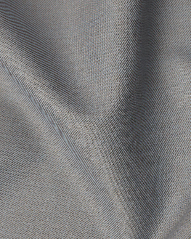 Silver Grey Premium Super 130’s Italian All Wool Suiting Fabric by CARLO BARBERA, Width 150 Cms, 3.50 Mtrs, Made in Italy-D26546