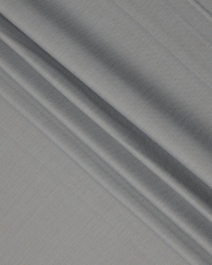 Silver Grey Premium Super 130’s Italian All Wool Suiting Fabric by CARLO BARBERA, Width 150 Cms, 3.50 Mtrs, Made in Italy-D26546