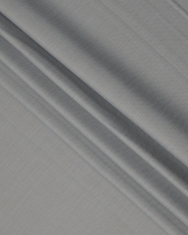 Silver Grey Premium Super 130’s Italian All Wool Suiting Fabric by CARLO BARBERA, Width 150 Cms, 3.50 Mtrs, Made in Italy-D26546