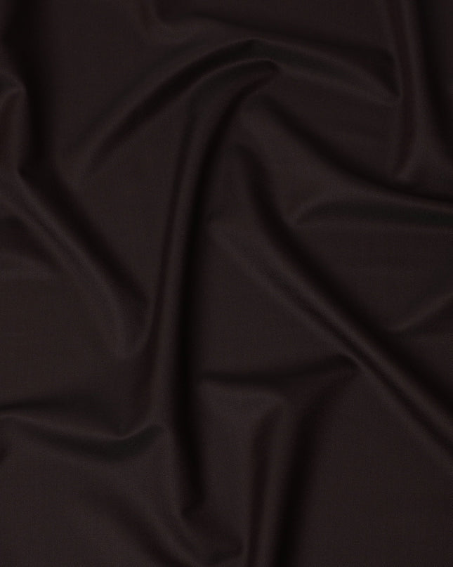 Deep Chocolate Brown Premium Super 130’s Italian All Wool Suiting Fabric by CARLO BARBERA, Width 150 Cms, 3.50 Mtrs, Made in Italy-D26548