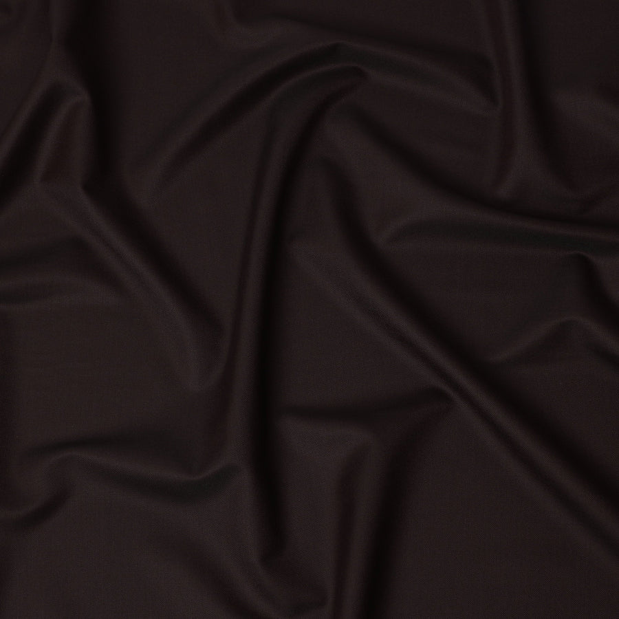 Deep Chocolate Brown Premium Super 130’s Italian All Wool Suiting Fabric by CARLO BARBERA, Width 150 Cms, 3.50 Mtrs, Made in Italy-D26548