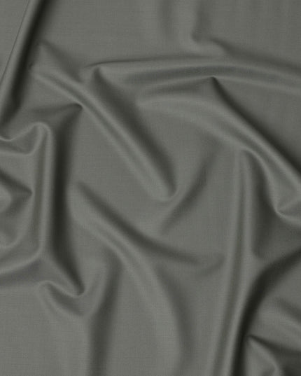 Soft Olive Grey Premium Super 130’s Italian All Wool Suiting Fabric by CARLO BARBERA, Width 150 Cms, 3.50 Mtrs, Made in Italy-D26549