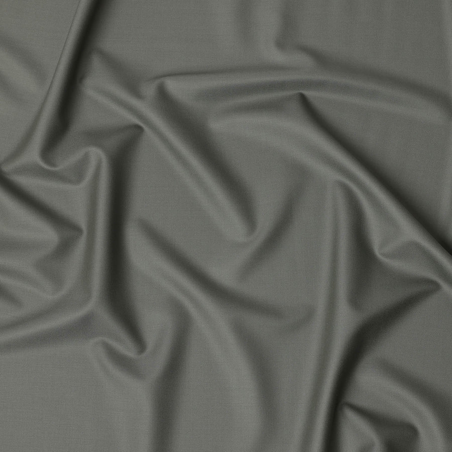 Soft Olive Grey Premium Super 130’s Italian All Wool Suiting Fabric by CARLO BARBERA, Width 150 Cms, 3.50 Mtrs, Made in Italy-D26549